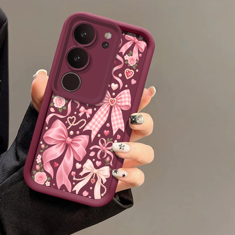 Bowknot Floral Design Phone Ca - Vivo X200 评论和价格